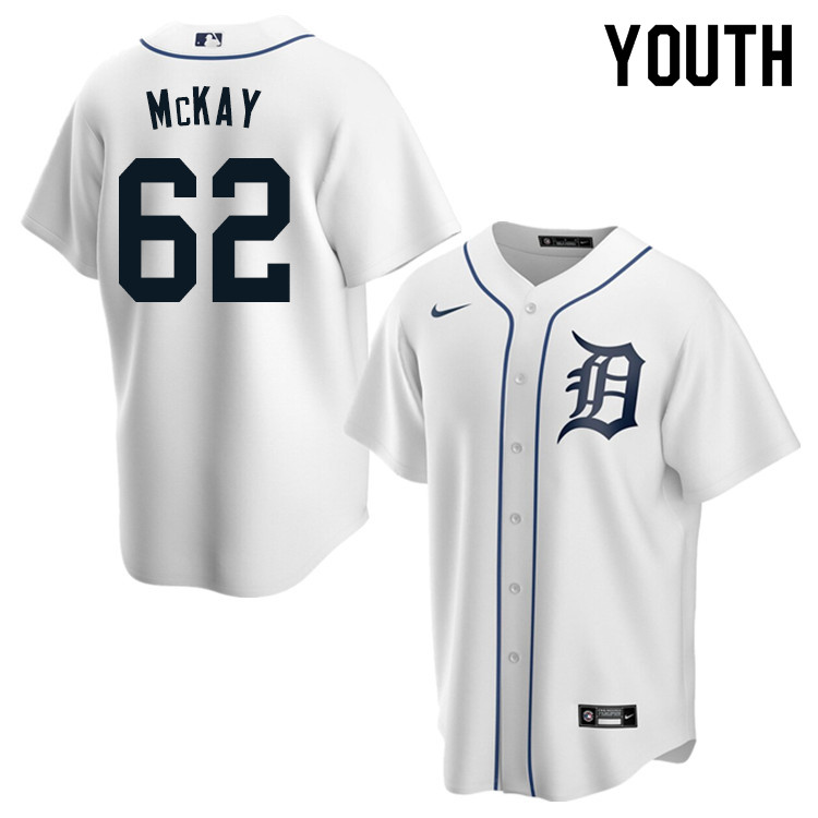 Nike Youth #62 David McKay Detroit Tigers Baseball Jerseys Sale-White